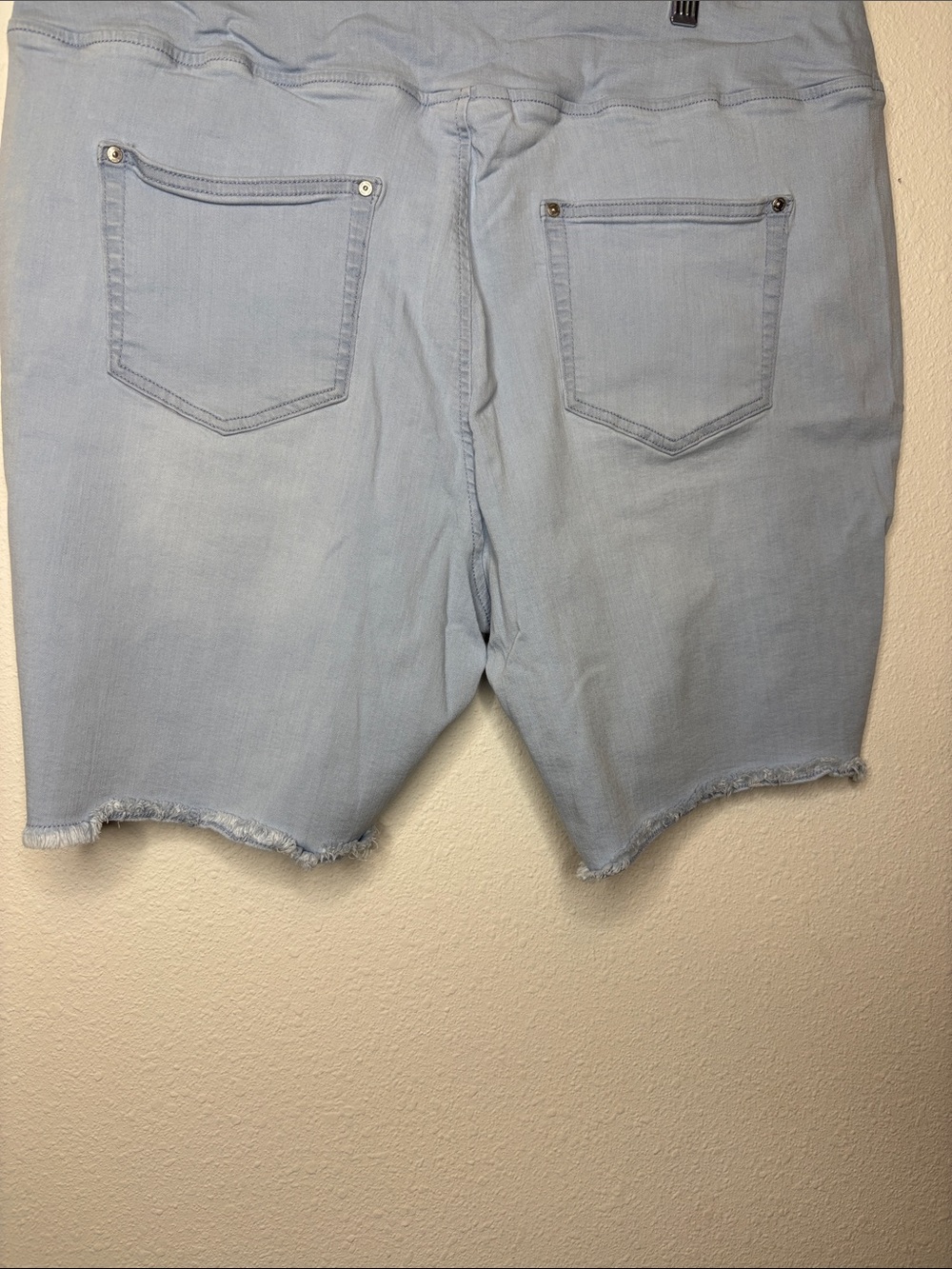 Belle by Kim Gravel Light Blue Denim Bermuda Shorts - Picture 8 of 9